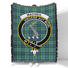 Scottish Tartan MacNeill of Colonsay Ancient Clan Woven Blanket Crest Style