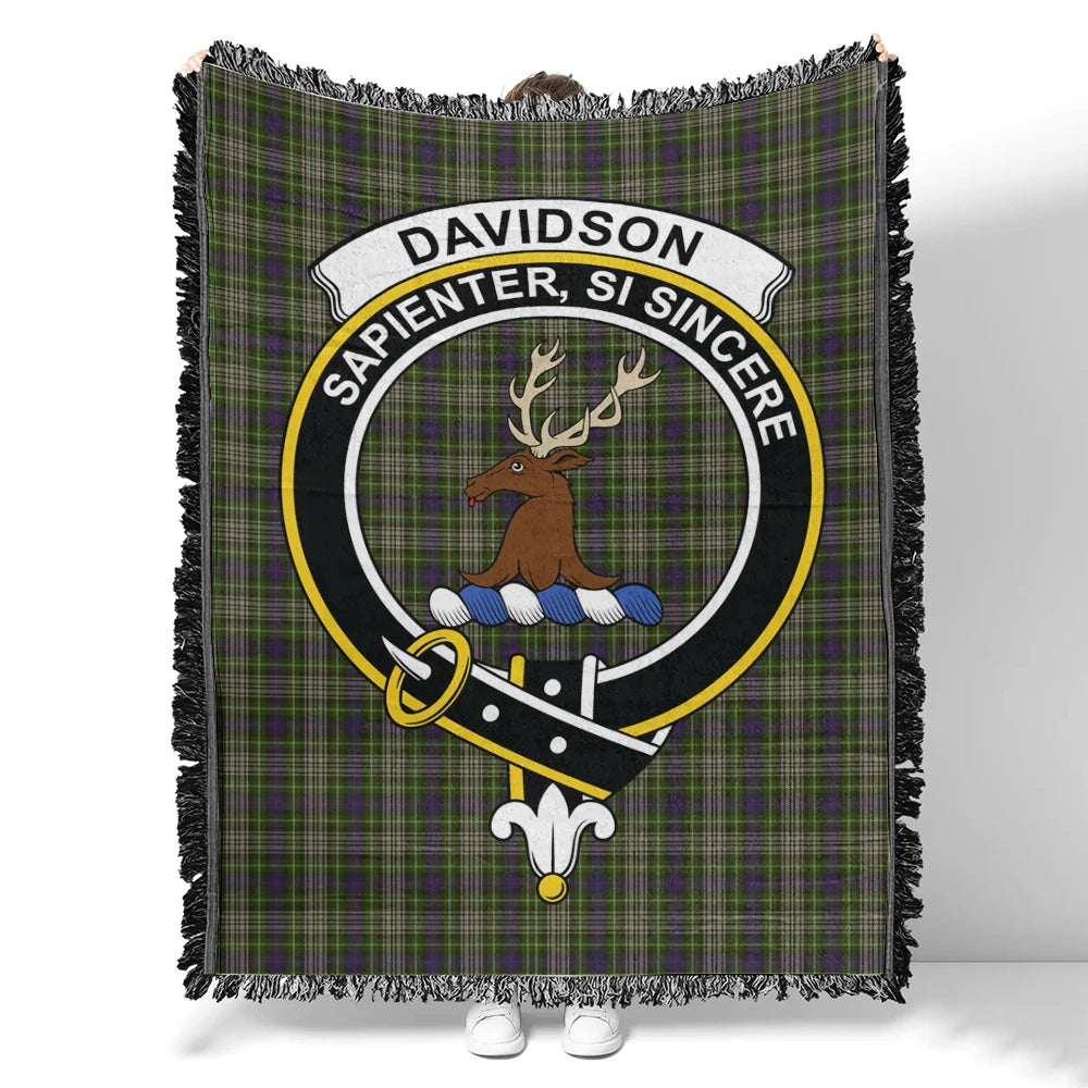 Scottish Tartan Davidson Tulloch Dress Clan Woven Blanket Crest Style