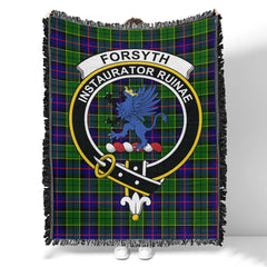 Scottish Tartan Forsyth Modern Clan Woven Blanket Crest Style