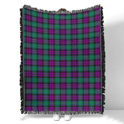 Scottish Tartan MacArthur  Milton Clan Woven Blanket Plaid Style