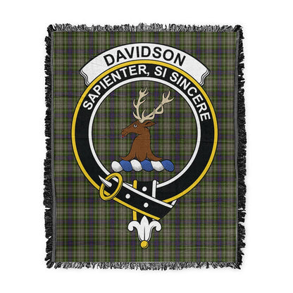 Scottish Tartan Davidson Tulloch Dress Clan Woven Blanket Crest Style