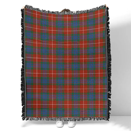 Scottish Tartan Fraser Ancient Clan Woven Blanket Plaid Style