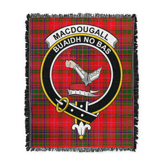 Scottish Tartan MacDougall Modern Clan Woven Blanket Crest Style