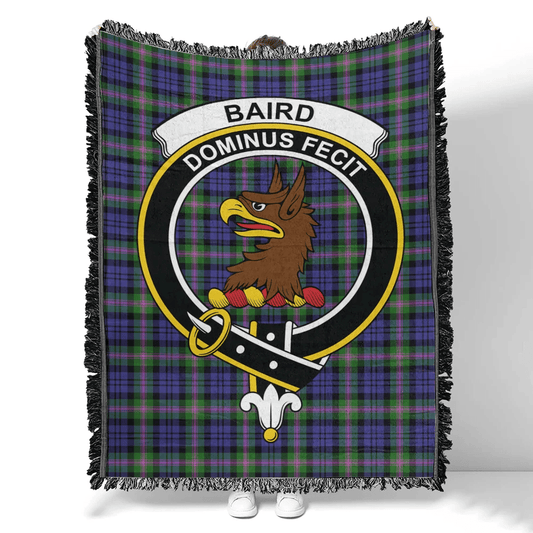 Scottish Tartan Baird Modern Clan Woven Blanket Crest Style