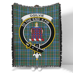Scottish Tartan Ogilvie Hunting Modern Clan Woven Blanket Crest Style