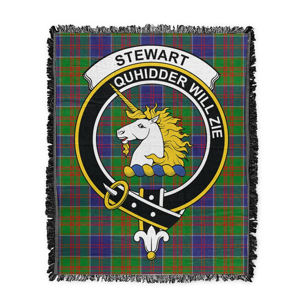 Scottish Tartan Stewart of Appin Hunting Modern Clan Woven Blanket Crest Style