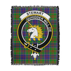 Scottish Tartan Stewart of Appin Hunting Modern Clan Woven Blanket Crest Style