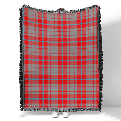 Scottish Tartan Moubray Clan Woven Blanket Plaid Style