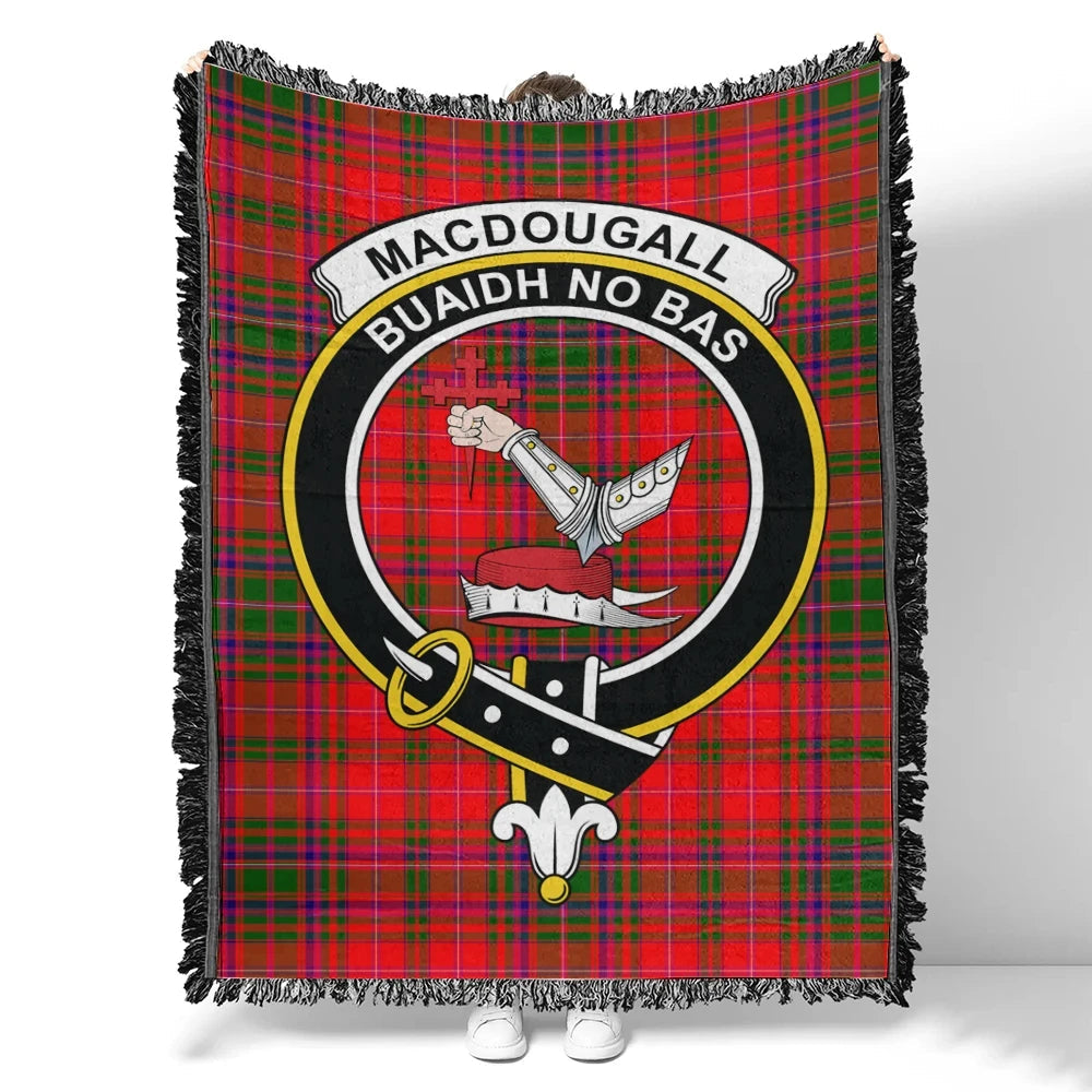 Scottish Tartan MacDougall Modern Clan Woven Blanket Crest Style