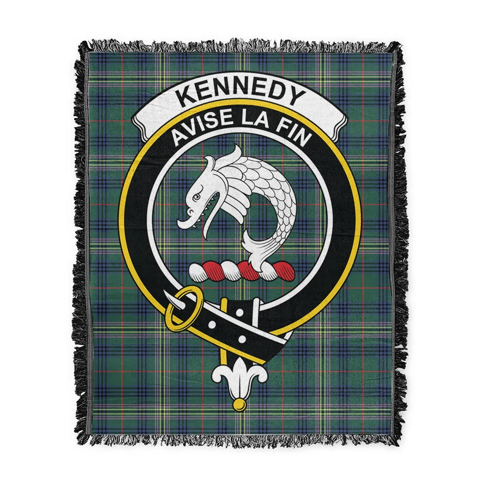 Scottish Tartan Kennedy Modern Clan Woven Blanket Crest Style