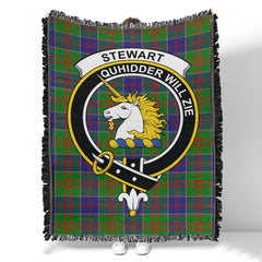 Scottish Tartan Stewart of Appin Hunting Modern Clan Woven Blanket Crest Style