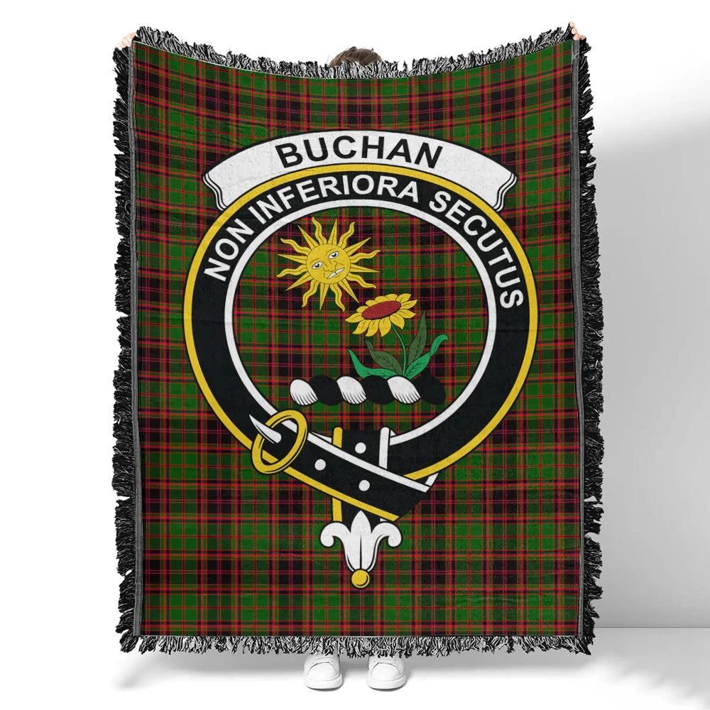 Scottish Tartan Buchan Modern Clan Woven Blanket Crest Style