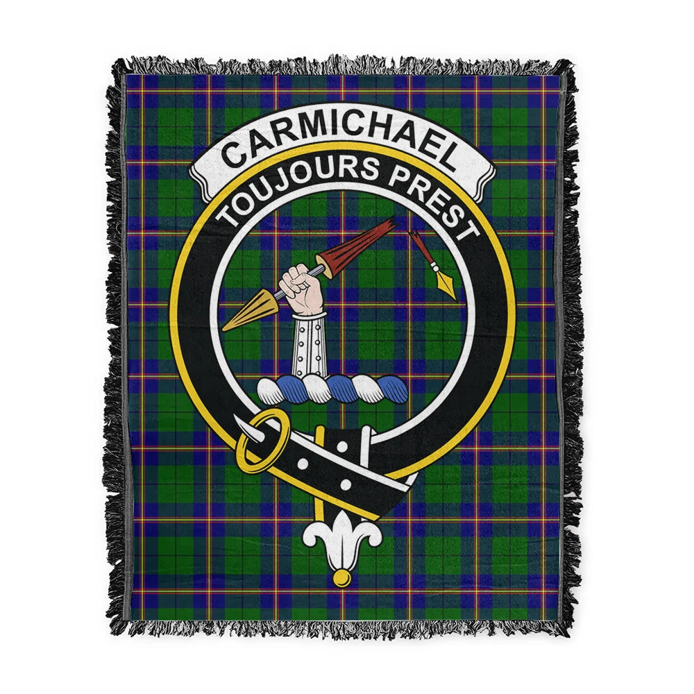 Scottish Tartan Carmichael Modern Clan Woven Blanket Crest Style