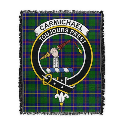 Scottish Tartan Carmichael Modern Clan Woven Blanket Crest Style