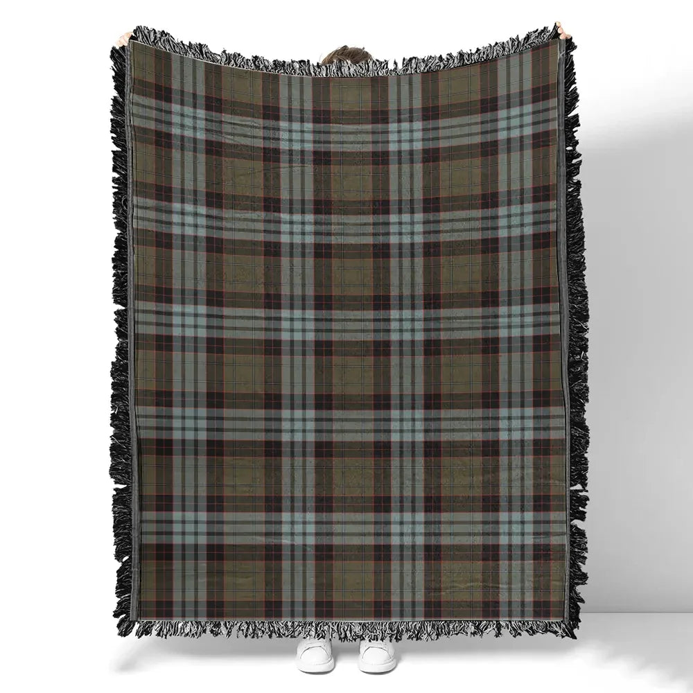 Scottish Tartan Stewart Old Weathered Clan Woven Blanket Plaid Style