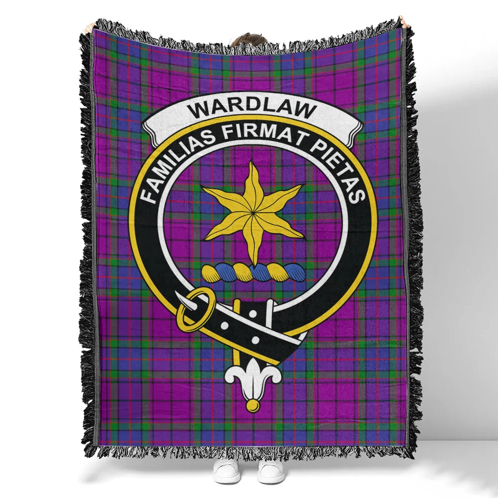 Scottish Tartan Wallace Weathered Clan Woven Blanket Crest Style