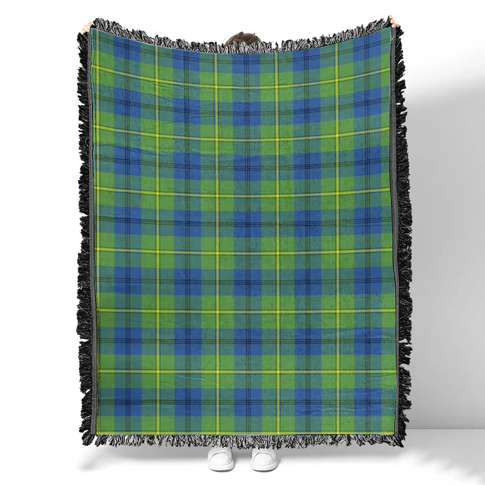 Scottish Tartan Johnston Ancient Clan Woven Blanket Plaid Style