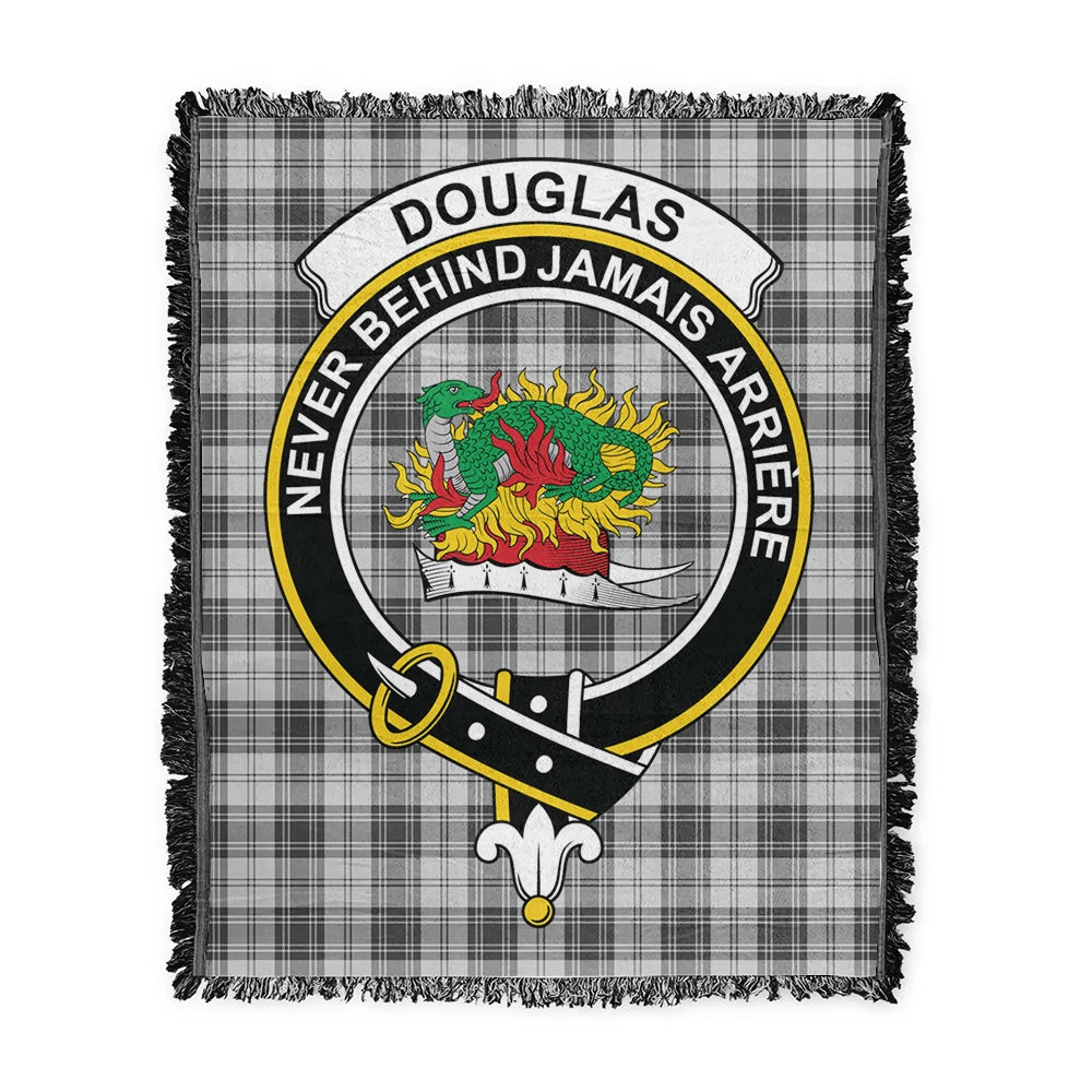 Scottish Tartan Douglas Grey Modern Clan Woven Blanket Crest Style