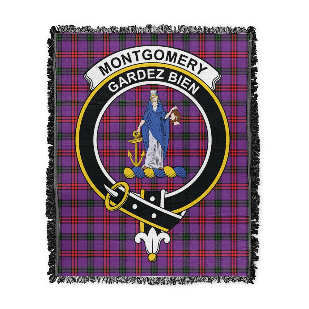 Scottish Tartan Montgomery Modern Clan Woven Blanket Crest Style