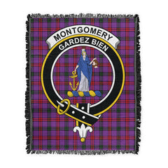 Scottish Tartan Montgomery Modern Clan Woven Blanket Crest Style