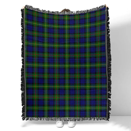 Scottish Tartan MacEwen Modern Clan Woven Blanket Plaid Style