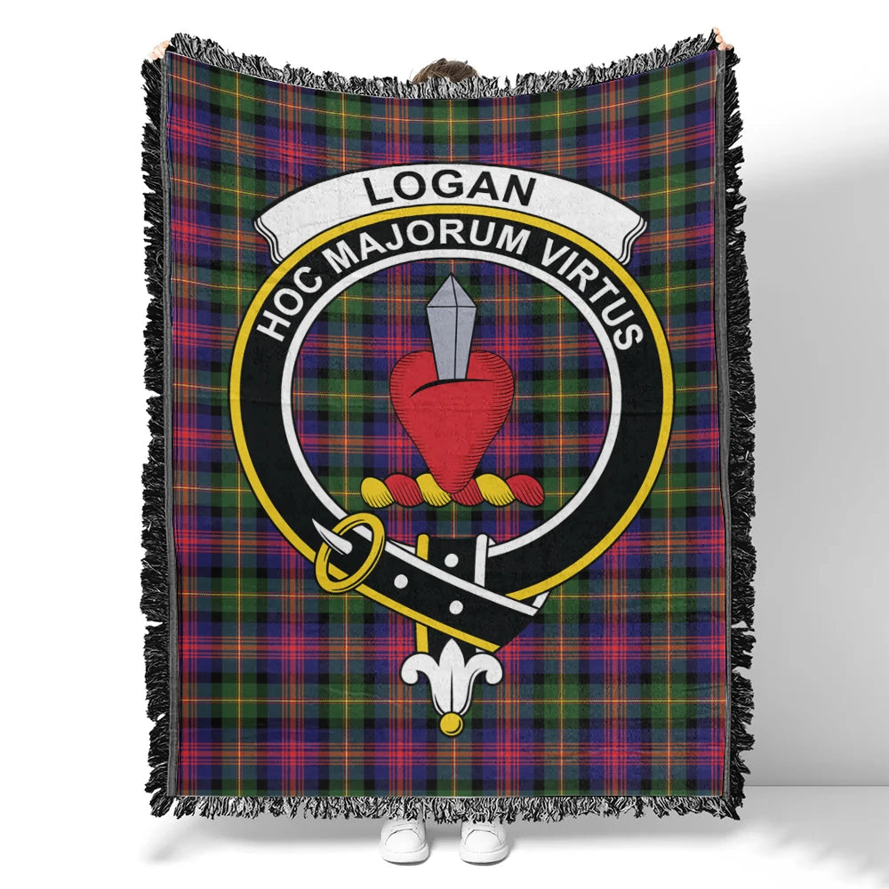 Scottish Tartan Logan Modern Clan Woven Blanket Crest Style