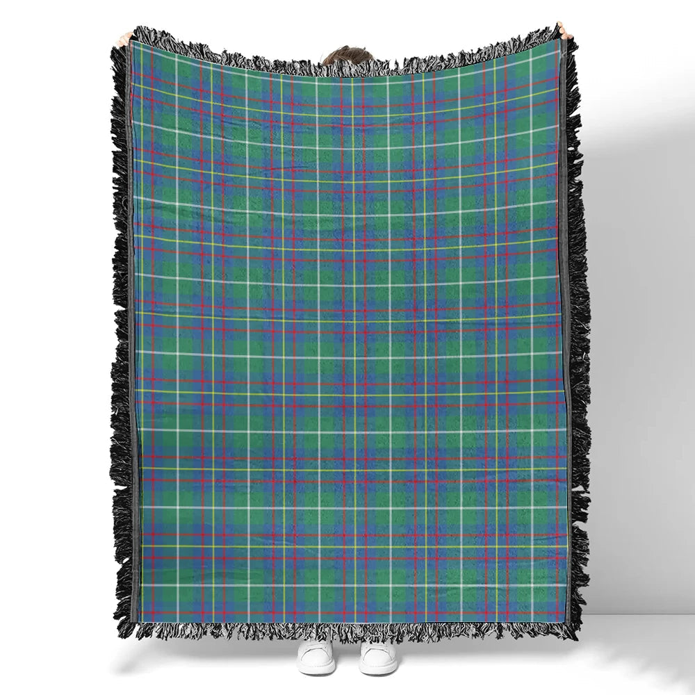 Scottish Tartan Inglis Ancient Clan Woven Blanket Plaid Style