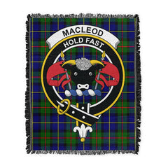 Scottish Tartan MacLeod of Harris Modern Clan Woven Blanket Crest Style