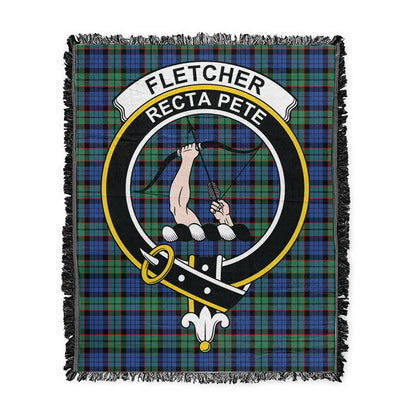 Scottish Tartan Fletcher Ancient Clan Woven Blanket Crest Style