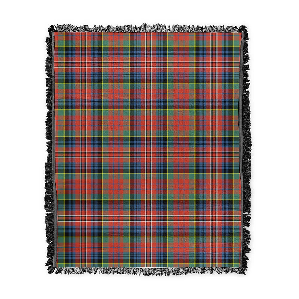 Scottish Tartan MacPherson Ancient Clan Woven Blanket Plaid Style