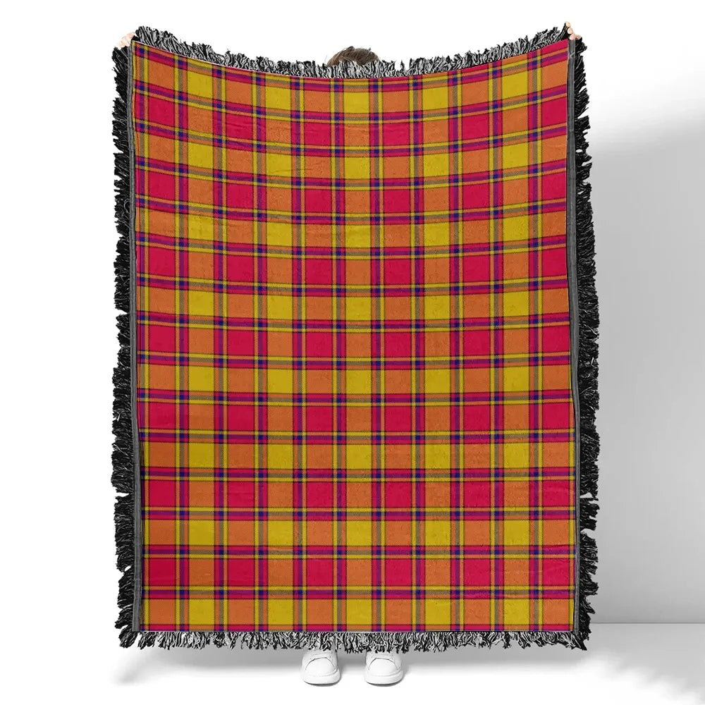 Scottish Tartan Scrymgeour Clan Woven Blanket Plaid Style