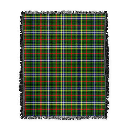 Scottish Tartan Bisset Clan Woven Blanket Plaid Style