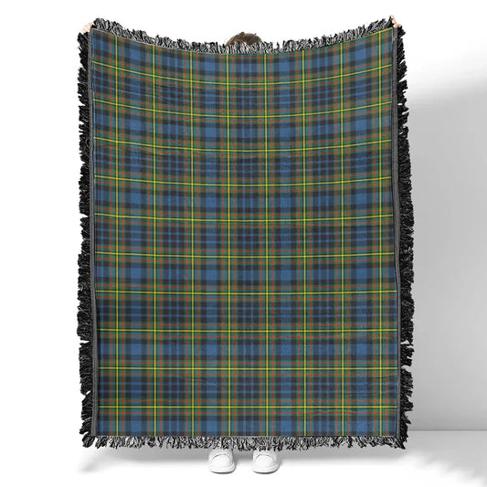 Scottish Tartan MacLellan Ancient Clan Woven Blanket Plaid Style