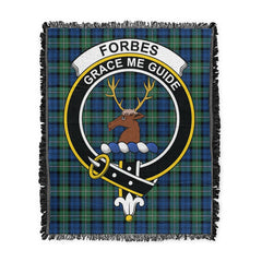 Scottish Tartan Forbes Ancient Clan Woven Blanket Crest Style