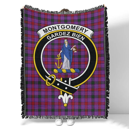 Scottish Tartan Montgomery Modern Clan Woven Blanket Crest Style