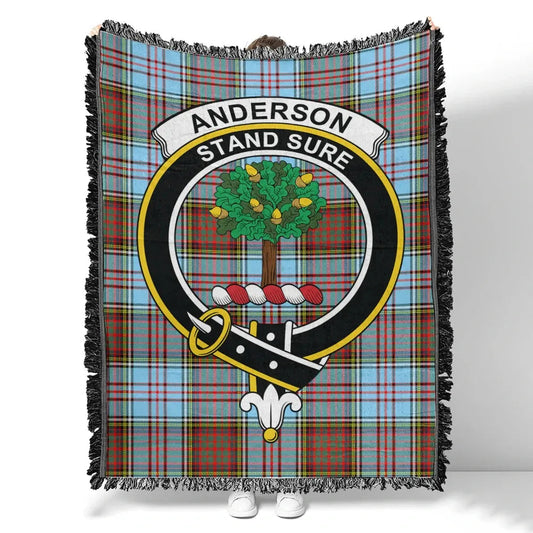 Scottish Tartan Anderson Ancient Clan Woven Blanket Crest Style