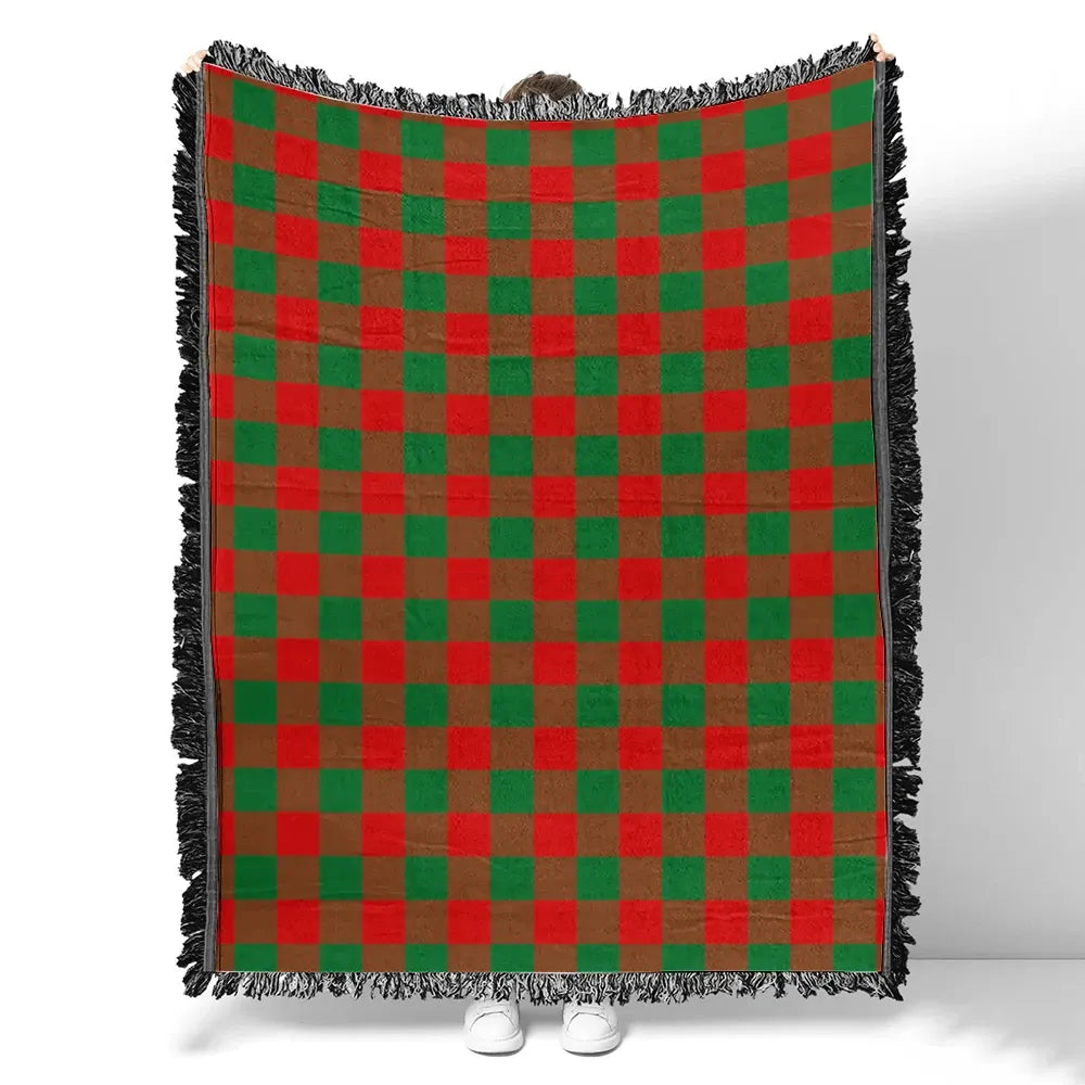 Scottish Tartan Moncrieffe Clan Woven Blanket Plaid Style