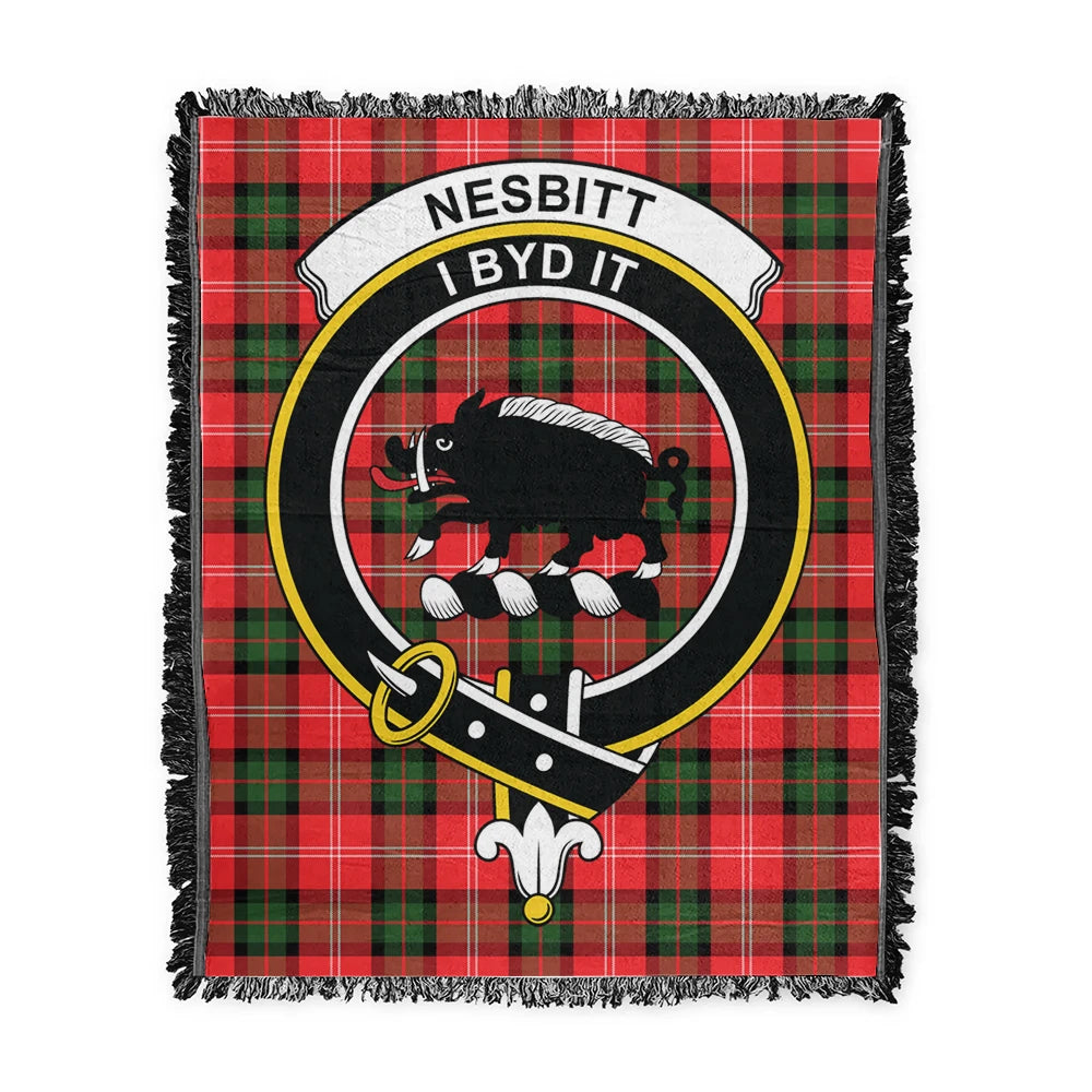 Scottish Tartan Nesbitt Modern Clan Woven Blanket Crest Style