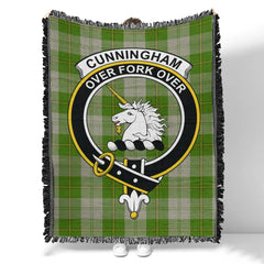 Scottish Tartan Cunningham Dress Green Dancers Clan Woven Blanket Crest Style