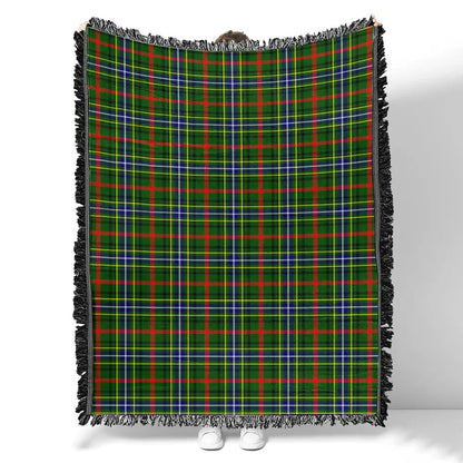 Scottish Tartan Bisset Clan Woven Blanket Plaid Style