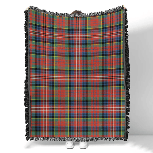 Scottish Tartan MacPherson Ancient Clan Woven Blanket Plaid Style