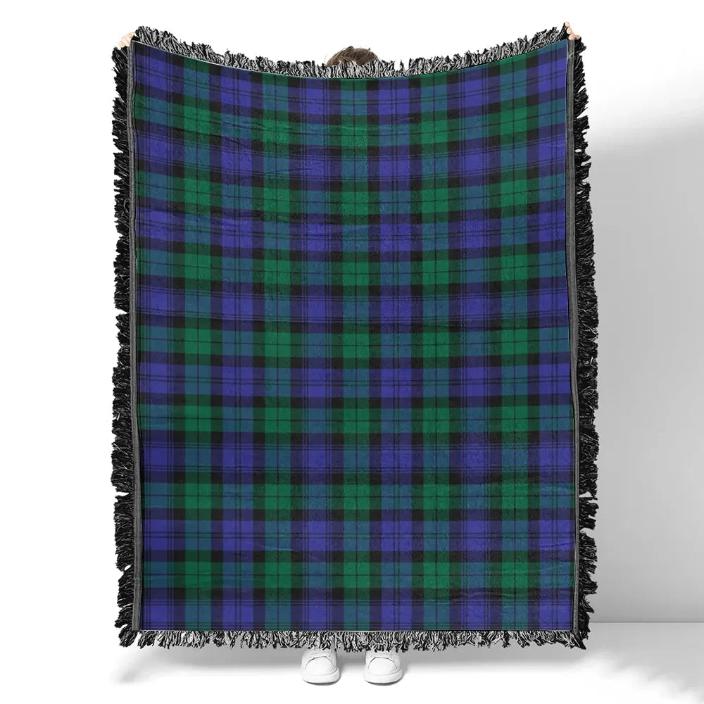 Scottish Tartan Blackwatch Modern Clan Woven Blanket Plaid Style