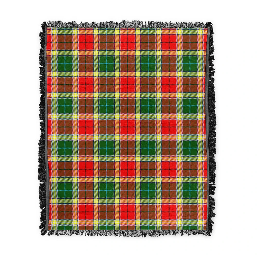 Scottish Tartan Gibbs Clan Woven Blanket Plaid Style