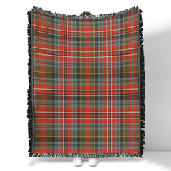 Scottish Tartan MacPherson Weathered Clan Woven Blanket Plaid Style