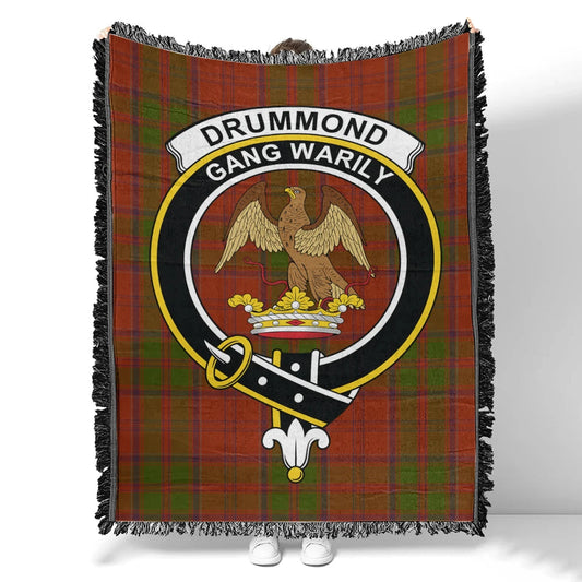 Scottish Tartan Drummond Clan Clan Woven Blanket Crest Style