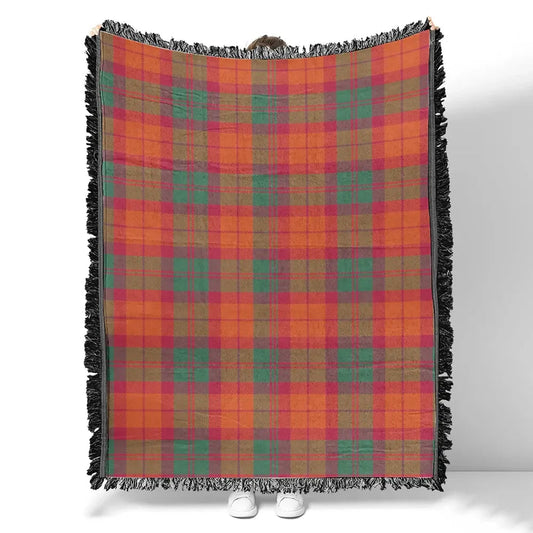 Scottish Tartan MacNab Ancient Clan Woven Blanket Plaid Style