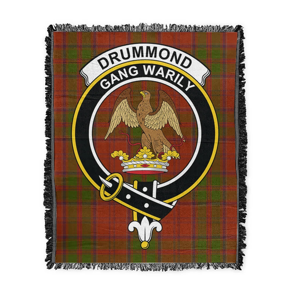 Scottish Tartan Drummond Clan Clan Woven Blanket Crest Style