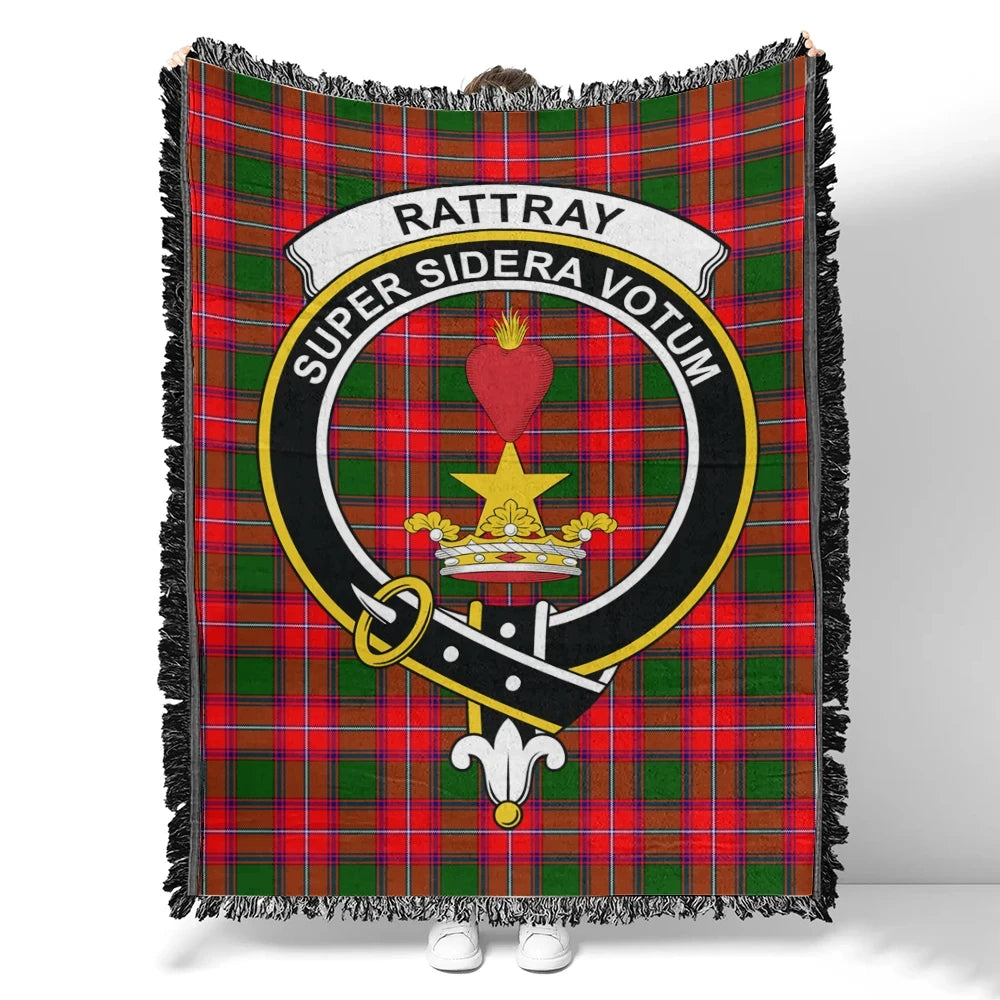 Scottish Tartan Rattray Modern Clan Woven Blanket Crest Style