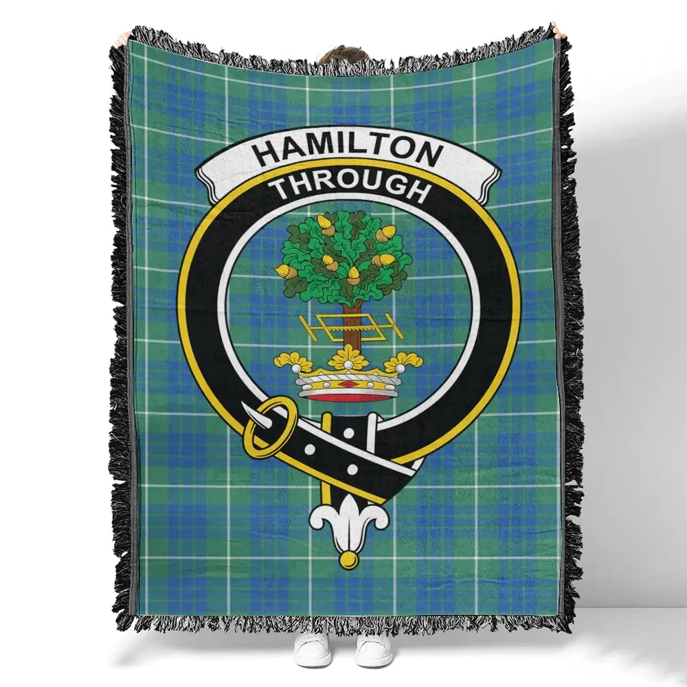 Scottish Tartan Hamilton Hunting Ancient Clan Woven Blanket Crest Style