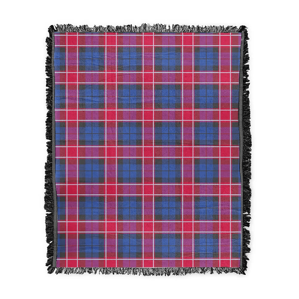 Scottish Tartan Graham of Menteith Red Clan Woven Blanket Plaid Style